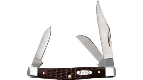 CASE KNIVES JIGGED BROWN SYNTHETIC SMALL STOCKMAN
