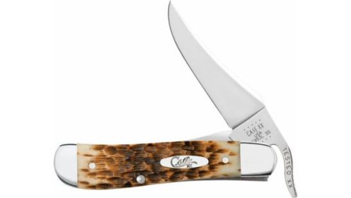 CASE KNIVES AMBER BONE PEACH SEED JIG RUSSLOCK