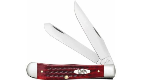 CASE KNIVES POCKET WORN OLD RED BONE CORN COB JIG TRAPPER