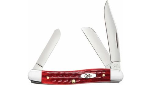 CASE KNIVES POCKET WORN OLD RED BONE CORN COB JIG STOCKMAN
