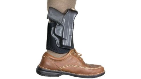 DESANTIS DIEHARD ANKLE HOLSTER RH LEATHER FITS GLOCK 43 BLACK