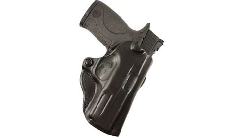 DESANTIS MINI SCABBARD HOLSTER RH OWB LEATHER 1911 5" BLACK