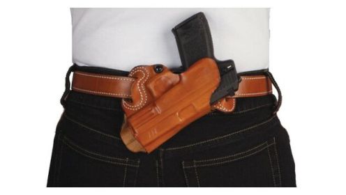 DESANTIS SMALL OF BACK HOLSTER RH OWB LEATHER COLT 1911 TAN