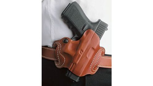 DESANTIS MINI SLIDE HOLSTER OWB RH LEATHER SIG P365 TAN