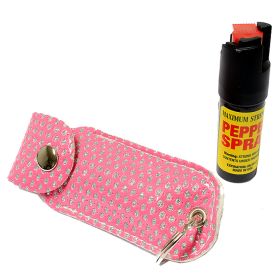1/2 Oz Pepper Spray W/ Pink Case Key Chain