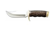 UNCLE HENRY KNIFE NEXT GEN STAGLON 5.5" BLD W/LTHR SHEAT!