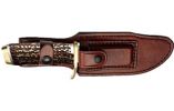UNCLE HENRY KNIFE NEXT GEN STAGLON 5.5" BLD W/LTHR SHEAT!