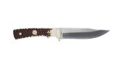 UNCLE HENRY KNIFE NEXT GEN STAGLON 5.25" BLD W/ LEATHER SHEATH