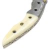 TheBoneEdge 7" Damascus Blade Folding Knives Horn Handle Handmade with Sheath