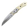 TheBoneEdge 7.5" Damascus Blade and Handle Folding Knives Handmade with Sheath