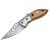 knTheBoneEdge 7" Damascus Blade & Wood Handle Folding Knives Handmade with Sheath