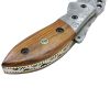 knTheBoneEdge 7" Damascus Blade & Wood Handle Folding Knives Handmade with Sheath