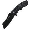 Hunt-Down 7" Black Color Stainless Steel Spring Assisted knives With Belt Clip
