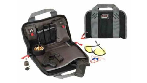 GPS DOUBLE PISTOL CASE BLACK/GREY NYLON