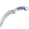 TheBoneEdge 9.5" Damascus Steel Hunting Knife Wood Handle With Leather Sheath
