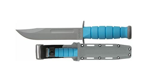 KA-BAR USSF SPACE-BAR KNIFE 7" FINE EDGE W/SHEATH BLK/BLUE