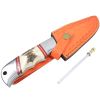TheBoneEdge 9" Damascus Steel Hunting Knife Stag Handle With Leather Sheath