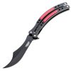 Defender-Xtreme 9.5" Spring Assisted Folding Knife Red Handle Stainless Steel