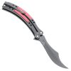 Defender-Xtreme 9.5" Spring Assisted Folding Knife Red Handle Stainless Steel