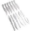 Defender 5.5" Throwing Knife 24 Pc Set Stainless Steel 4 Styles Black & Silver