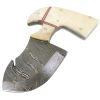 TheBoneEdge Skinner Blade Tactical Push Knife 6" Damascus Steel Bone Handle