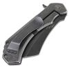 Defender-Xtreme 10" Razor Folding Knife Blade Camping Self Defense Stone Wash