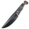 TheBoneEdge 9.5" Stainless Steel Damascus Pattern Hunting Knife Wood Handle