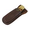 TheBoneEdge 9" Hand Made Damascus Blade Folding Knife Pakkawood Handle Brown New