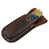 TheBoneEdge 7" Hand Made Damascus Blade Folding Knife Pakkawood Handle Blue New