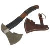 TheBoneEdge 20" Custom Handmade Damascus Steel Throwing Axe Hatchet Wood Handle