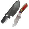 Defender-Xtreme 9" Skinner Knife Pakkawood Handle Surgical Steel Leather Sheath