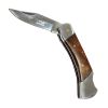 TheBoneEdge 5.5" Classic Folding Knife Brown Wood Handle With Sheath