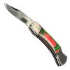 TheBoneEdge 5.5" Classic Folding Knife Pakka Wood Handle With Sheath