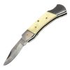 TheBoneEdge 5.5" Classic Folding Knife White Handle With Sheath