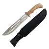 Defender-Xtreme 16" Outdoor Camping Full Tang Wood Handle Hunting Knife With Sheath