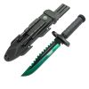 Defender-Xtreme 13" Survival Knife w/ Sheath Fire Starter Blade Sharpener Whistle