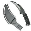 Hunt-Down 8.5" All Black Karambit Knife With Sheath 3CR13 Steel Fixed Blade