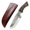 TheBoneEdge 10" Engraved Blade Rose Wood Handle Custom Hand Made Tracker Hunting knife With Sheath