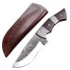 TheBoneEdge 10"  Wanging Wood Handle Engraved Blade Hand Made Tracker Hunting knife With Sheath