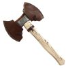 TheBoneEdge 20.5" Double Edge Damascus Blade Hunting Axe Ash Wood Handle With Sheath
