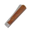 Hunt-Down 9" Serrated Blade Liner Lock Stainless Wood Handle Steel Bolster Folding Knife