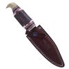 TheBoneEdge 9.5" Artificial Stag Handle Eagle Head Hunting Knives With Leather Sheath