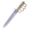 TheBoneEdge 13.5" Mirror Finished Blade Brass Handle Trench Knife With Sheath
