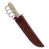 TheBoneEdge 13.5" Mirror Finished Blade Brass Handle Trench Knife With Sheath