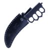 TheBoneEdge 11.5" Black Blade Black Coated Handle Trench Knife With Sheath