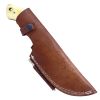 TheBoneEdge 10" Damascus Blade Tracker Hunting knife Bone Handle With Leather Sheath