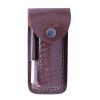 TheBoneEdge 6.5" Damascus Blade Folding Knife Bone Handle Steel Bolster With Pouch