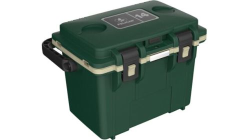 PELICAN COOLERS IM 14 QUART HUNTER GREEN/TAN DRY STORAGE