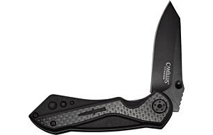 CAMILLUS MACHINE FOLDING KNIFE 2.78" SS BLADE CARBON FIBER BLACK
