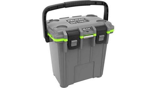 PELICAN COOLERS IM 20 QUART ELITE DKGRAY/GREEN LEG CUT OUT